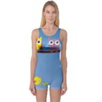 Animal Bird Cartoon One Piece Boyleg Swimsuit