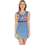Animal Bird Cartoon Bodycon Dress