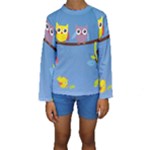Animal Bird Cartoon Kid s Long Sleeve Swimwear