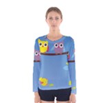 Animal Bird Cartoon Women s Long Sleeve Tee
