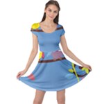 Animal Bird Cartoon Cap Sleeve Dress