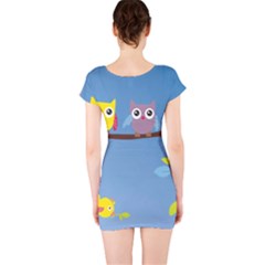 Short Sleeve Bodycon Dress Back Short Sleeve Bodycon Dress Back