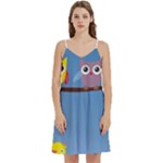 Animal Bird Cartoon Women s Reversible Sports Bra with Border