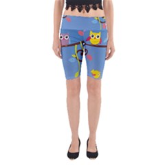 Animal Bird Cartoon Yoga Cropped Leggings from ArtsNow.com