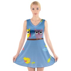V-Neck Sleeveless Dress 