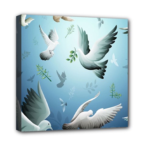 Animated Nature Wallpaper Animated Bird Mini Canvas 8  x 8  (Stretched) from ArtsNow.com