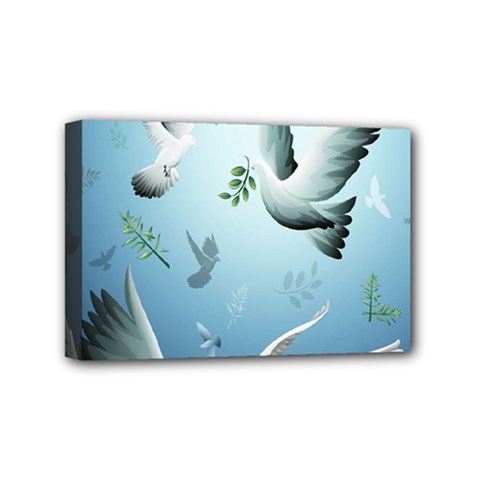 Animated Nature Wallpaper Animated Bird Mini Canvas 6  x 4  (Stretched) from ArtsNow.com