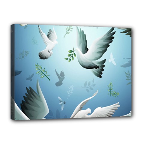 Animated Nature Wallpaper Animated Bird Canvas 16  x 12  (Stretched) from ArtsNow.com