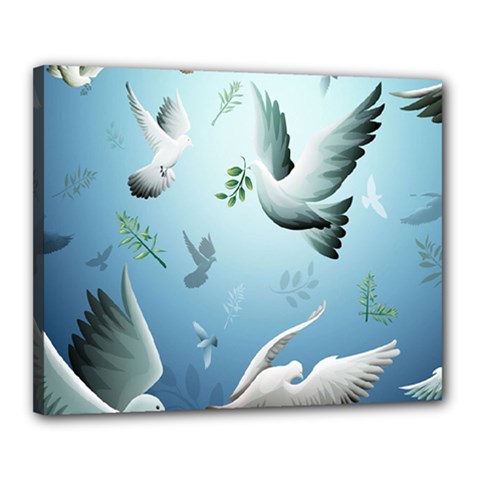 Animated Nature Wallpaper Animated Bird Canvas 20  x 16  (Stretched) from ArtsNow.com