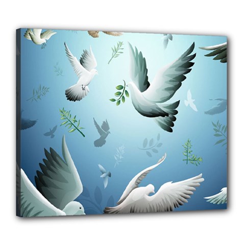 Animated Nature Wallpaper Animated Bird Canvas 24  x 20  (Stretched) from ArtsNow.com