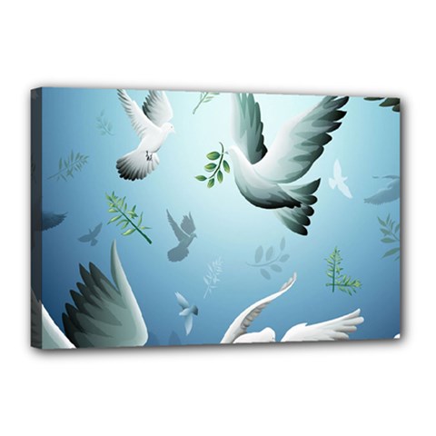 Animated Nature Wallpaper Animated Bird Canvas 18  x 12  (Stretched) from ArtsNow.com