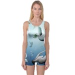 Animated Nature Wallpaper Animated Bird One Piece Boyleg Swimsuit