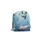Animated Nature Wallpaper Animated Bird Drawstring Pouch (Small)