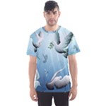 Animated Nature Wallpaper Animated Bird Men s Sport Mesh Tee