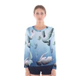 Animated Nature Wallpaper Animated Bird Women s Long Sleeve Tee