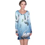 Animated Nature Wallpaper Animated Bird Long Sleeve Nightdress