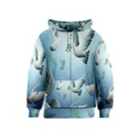 Animated Nature Wallpaper Animated Bird Kids  Zipper Hoodie