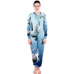 Animated Nature Wallpaper Animated Bird OnePiece Jumpsuit (Ladies)