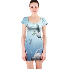 Short Sleeve Bodycon Dress Front Short Sleeve Bodycon Dress Front