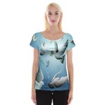 Animated Nature Wallpaper Animated Bird Women s Cap Sleeve Top
