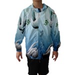Animated Nature Wallpaper Animated Bird Hooded Wind Breaker (Kids)