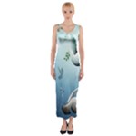 Animated Nature Wallpaper Animated Bird Fitted Maxi Dress