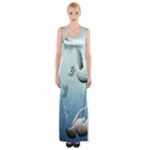 Animated Nature Wallpaper Animated Bird Maxi Thigh Split Dress
