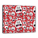 Another Monster Pattern Canvas 20  x 16  (Stretched)