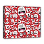 Another Monster Pattern Deluxe Canvas 24  x 20  (Stretched)