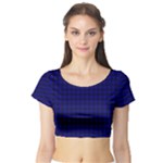 MacKay Tartan Short Sleeve Crop Top (Tight Fit)