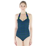 Farquharson Tartan Women s Halter One Piece Swimsuit