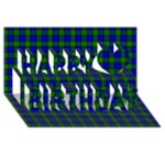 Farquharson Tartan Happy Birthday 3D Greeting Card (8x4)