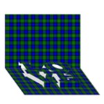 Farquharson Tartan LOVE Bottom 3D Greeting Card (7x5)
