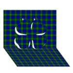 Farquharson Tartan Clover 3D Greeting Card (7x5)