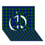 Farquharson Tartan Peace Sign 3D Greeting Card (7x5)