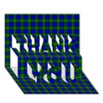 Farquharson Tartan THANK YOU 3D Greeting Card (7x5)