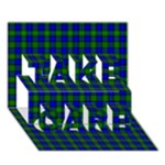 Farquharson Tartan TAKE CARE 3D Greeting Card (7x5)