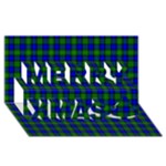 Farquharson Tartan Merry Xmas 3D Greeting Card (8x4)