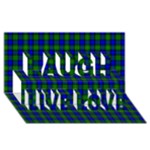 Farquharson Tartan Laugh Live Love 3D Greeting Card (8x4)