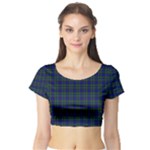 MacNeil of Colonsay Tartan Short Sleeve Crop Top (Tight Fit)