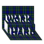 MacNeil of Colonsay Tartan WORK HARD 3D Greeting Card (7x5)