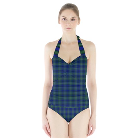 Campbell Tartan Women s Halter One Piece Swimsuit from ArtsNow.com