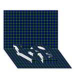 Campbell Tartan LOVE Bottom 3D Greeting Card (7x5)