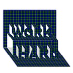 Campbell Tartan WORK HARD 3D Greeting Card (7x5)