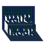 Campbell Tartan You Rock 3D Greeting Card (7x5)