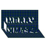 Campbell Tartan Merry Xmas 3D Greeting Card (8x4)