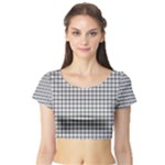 MacFarlane Tartan Short Sleeve Crop Top (Tight Fit)