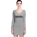 MacFarlane Tartan Long Sleeve Velvet Bodycon Dress