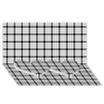 MacFarlane Tartan Twin Heart Bottom 3D Greeting Card (8x4)