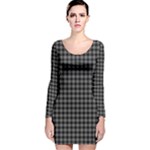 Douglas Tartan Long Sleeve Velvet Bodycon Dress